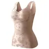 Chaleco Térmico Anti-Frío de Jengibre Cálido para Otoño e Invierno para Mujer, Integrado con Almohadillas en el Pecho, Push-Up, Cómodo, Transpirable Ropa Interior Térmica para Mujer