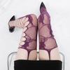Medias de Rejilla Caladas Tallas Grandes, Ultradelgadas, Sexy, Puro Deseo, Medias Negras Largas, No Necesitan Quitarse, Entrepierna Abierta, Atractivas Medias Eróticas para Mujer