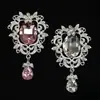 Acessórios para Joias DIY de Pedra Preciosa Metal Base de Flor Fivela de Strass Pingente de Gota D'água Ornamentos de Liga Acessórios para Cabelo Acessórios de Decoração para Roupas