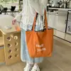 Bolsa de Ombro de Veludo Cotelê com Estampa de Leopardo Nova Coreana Dupla Face Casual Grande Capacidade Retro Bolsa de Axila Bolsa Tote Casual para o Dia a Dia Feminina