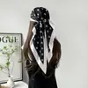Pañuelo Decorativo Versátil Estampado de Lunares Simple Japonés y Coreano, Pañuelo Triangular de Exportación, Pañuelo Triangular de Sarga, Pañuelo de Seda, Lo Más Vendido de Shein