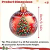 24 Piezas Bola de Navidad Plana de Madera Nueva con Forma de Reno y Copos de Nieve Decoración para Árbol de Navidad Decoración para Fiesta Navideña Regalos