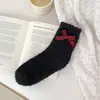 Calcetines de Dormir de Felpa de Coral con Lazo Estilo Japonés Otoño e Invierno Engrosados con Terciopelo Calientes para el Hogar en el Suelo Sin Pelusa Calcetines Afelpados