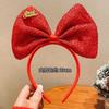 Diadema de Copo de Nieve Navideño con Lazo de Colores Accesorios Lindos para Nochebuena Pinza para el Cabello Ropa para la Cabeza Otoño Invierno