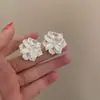 Brincos de franja em madrepérola estilo francês para mulheres, design único com vibe de férias na ilha, brincos elegantes e exagerados