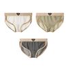 Seda de Hielo Nueva Huajielong Ropa Interior Femenina Color Sólido Venta al por Mayor Cintura Media Talla Grande Femenina Transpirable Calzones Femeninos Se Puede Enviar en Nombre de Otros