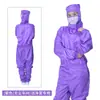 Ropa Libre de Polvo Clase 100 con Protección Diagonal de Malla en Tirante, Ropa Antiestática para Salas Limpias, Ropa de Trabajo Antiestática de Laboratorio