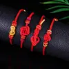 Pulsera de Hilo Rojo para Hombres y Mujeres en el Año del Caballo, Buena Suerte y Seguridad, Nudo de Amor Eterno, Cuerda Tejida al por Mayor Cuerda Hecha a Mano para DIY