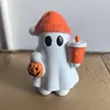 Adorno Creativo de Fantasma para Halloween: Sosteniendo Café, Calabaza, Tocando el Piano, Leyendo un Libro - Lindos Accesorios Decorativos, Artesanía de Resina Pintada