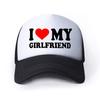 Boné Trucker de Malha Respirável com Estampa 'New I Mygirlfriend' para Sol