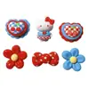 Accesorios de Resina al por Mayor Accesorios DIY Materiales Hechos a Mano Flor para Zapatos Pegatina para Vaso de Agua Pegamento en Crema Accesorios para el Cabello Flor Roja y Azul Gato