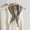 Bufanda Triángulo Versátil de Algodón Estilo Japonés Vintage para Primavera y Verano Pañuelo Fino de Algodón y Lino Accesorio Pañuelo de Cabeza de Alta Gama Protección Solar