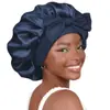 Gorro de Satín Gorro de Dormir de Seda Artificial Banda para el Cabello de Doble Capa con Banda Elástica Gorro Ajustable para Cabello Rizado Lazo para el Cabello de Gorro de Dormir