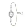 2025 Nueva Moda Color Sólido Cuadrado Circonita Correa Delgada Cuadrado de Diamante Reloj para Mujer Pulsera de Ajuste Libre Reloj para Mujer