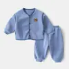 Conjunto Bebê Primavera Conjunto de Duas Peças Roupas Infantis Crianças Ollie Veludo Outerwear Outono