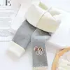 Leggings Forrados de Felpa para Niña Conjunto Grueso de Otoño e Invierno para Bebé Estilo Occidental Pantalones de Terciopelo de una Pieza para Niña Conjunto Infantil