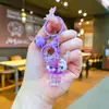 Chaveiro Cartoon Sanrio Kuromi Brilhante Areia Líquida Boneca Pingente Decoração Pequeno Presente Acessórios para Atacado
