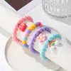Conjunto popular de pulseiras transfronteiriças europeias e americanas, estilo ins, desenho animado, indutor de dopamina, conjunto de pulseiras de contas em camadas cor de vinho