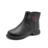 Stock Listo Zapatos de Mamá Zapatos de Algodón de Invierno Forrados de Felpa Otoño e Invierno Botines Cortos Cálidos Zapatos de Mujer Antideslizantes Zapatos de Cuero de Invierno para Adultos