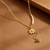 Set de Joyería de Acero de Titanio Flor de Margarita: Tobillera de Crisantemo, Aretes, Collar, Pulsera Conjunto, Conjunto de Margaritas Pequeñas de Verano