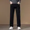 Pantalones de mezclilla de alta gama, de moda, para primavera y otoño, para hombre, nuevo corte holgado, elásticos, cómodos, casuales, versátiles, de pierna recta, estilo de negocios