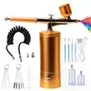 Dispositivo de Injeção de Oxigênio Hidratante de Beleza Elétrico, Aerógrafo para Esmalte, Pistola de Spray para Gradiente de Nail Art, Pistola de Spray para Confeitaria, Caneta de Spray Colorida para Miniaturas