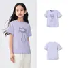 Ropa Infantil Balabala Camiseta de Manga Corta para Niños Niñas 2025 Nueva Ropa de Verano Niños Grandes Secado Rápido Dulce Top de Algodón Puro
