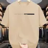 Talla Europea Algodón Verano Hombres 100% Algodón Casual Holgado Letras Grandes