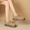 Zapatos ZHR para mujer estilo Birkenstock con forro de polar, colección otoño/invierno 2026, totalmente cerrados, suela gruesa, zapatos de algodón afelpado, botines de nieve sin cordones