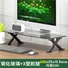 JINCOMSO Soporte Elevador de Pantalla de Doble Capa de Cristal Templado Mesa Elevadora para Laptop Soporte para Computadora Almacenamiento Elevador