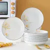 Conjunto de 4/10 peças de pratos, pratos rasos, pratos de jantar de cerâmica para casa, pratos fundos japoneses de alto valor, conjunto de louças criativo individual