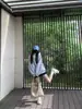 Sudadera con capucha de marca de tendencia retro simple japonesa y coreana para mujer, otoño e invierno, estilo coreano, holgada, de terciopelo, para estudiante, chaqueta cárdigan con cremallera