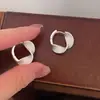 Brincos de Argola em Prata de Lei S925 para Mulheres, Estilo Francês, Acabamento Exquisito, Elegantes e Luxuosos, Versáteis, Modernos, Adequados para o Trabalho, Estilosos Ear Clips