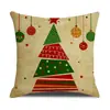 Fronha Criativa de Natal Árvore de Natal Caixa de Presente Papai Noel Fronha Personalizada Almofada de Sofá para Casa