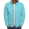 2026 AliExpress Amazon Comércio Exterior Transfronteiriço Gola Alta Masculina Casaco de Algodão Cor Sólida Casual Quente Jaqueta Moda Roupas de Algodão