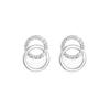 Exquisitos Aretes de Aro con Pedrería 2025 Nuevos Trendy Coreanos Elegantes Populares de Alta Gama Aretes Franceses para Mujer
