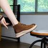 Zapatos de Caña Alta de Piel de Vaca de Primera Capa para Mujer 2026 Nuevos Otoño e Invierno Versátiles Zapatillas Casuales Zapatos Deportivos de Suela Plana Modelos Más Vendidos