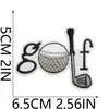 Parche de Tela Bordado Deportivo para Golf Parche de Club Bordado por Computadora Pegatina Decorativa de Bordado de Dibujos Animados Visera para Gorra de Béisbol