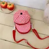 Bolsa Chapéu de Design de Nicho para Mulheres 2026 Nova Coleção Primavera e Verão Xadrez Bolsa de Ombro Único Transversal Casual Versátil Bonita Pequena