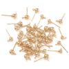 Pino de orelha de retenção de cor de liga de 4/5/6 mm com brincos pendurados, acessórios de joalheria faça você mesmo, pinos de orelha de bola de cabeça grande