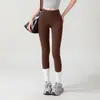 Calça de Yoga Feminina Cintura Alta Levanta Bumbum Cintura de Gel Pêssego Tamanho Grande Justa Calça Fitness Calça Esportiva de Micropressão Leggings para Corrida