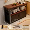 Estante de Almacenamiento para Cocina, de Pie, Multifuncional, Mesa Doméstica Ultra Estrecha, Gabinete de Almacenamiento de Microondas de Múltiples Capas