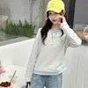 Conjunto Infantil Feminino Primavera 2026 Novo Estiloso Infantil Primavera e Outono Estilo Coreano Blusa Falsa de Duas Peças Conjunto de Duas Peças para Meninas