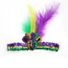 Carnaval Nueva Diadema de Lentejuelas Diadema de Plumas Transfronteriza Más Vendida Diadema Mayorista Mascarada Étnica