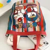 Bolsa de almoço zoo de tomate bolsa balde fofa cooperação pintor desenho animado estudante portátil cilindro bolsa de lona
