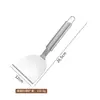 Espátula para panqueques de acero inoxidable, espátula para cocinar teppanyaki, espátula de mano para panqueques y bistecs, espátula para pizza, herramienta específica para la cocina