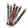 Nuevo Lanyard Jacquard LOVE Cinta Dos en Uno para Funda de Teléfono DIY Correa Cruzada al Hombro Longitud del Lanyard Ajustable