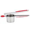 Suministros de Cocina para el Hogar Prensa Manual de Patatas de Acero Inoxidable Prensa de Puré de Patatas de Silicona Fácil de Transportar Exprimidor de Agua