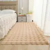 Alfombra de Terciopelo Burbuja para Uso en Casa, Sofá de Sala de Estar, Mesa de Café, Felpudo, Manta de Cama, Alfombra de Felpa Estilo Crema