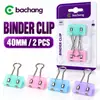 Comercio Electrónico Transfronterizo 40 mm Clips de Colores Transparentes de Cola Larga, Clips para Papel, Papelería para Estudiantes, 2 Piezas, Venta al por Mayor Directa de Fábrica